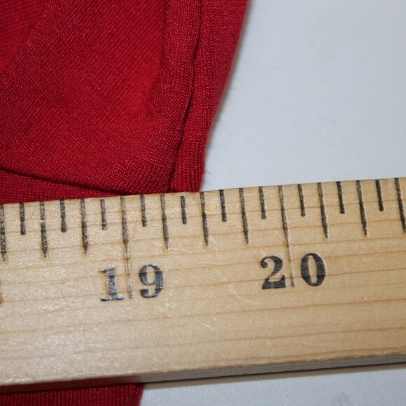 J Jill Dress $99 Sz M True Red Pleated Rayon Lycra Spandex Midi Dress - Picture 15 of 15